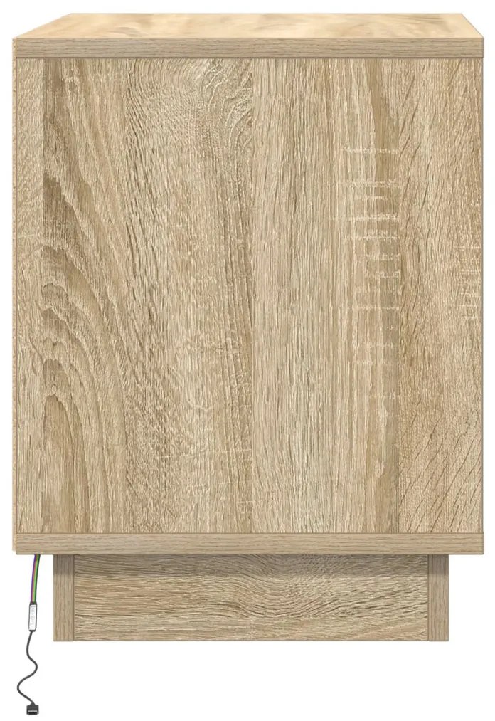 Éjjeli szekrények LED világítással 2 db Sonoma tölgy 44x34,5x45 cm