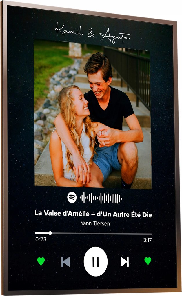 Képkeret Poszter Saját Fotó Dal Spotify A3