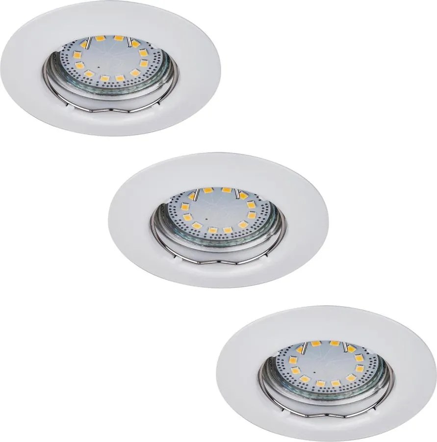 Rabalux 1046 - SZETT 3x LED-es beépíthető mennyezeti lámpa LITE 3xGU10-LED/3W/230V