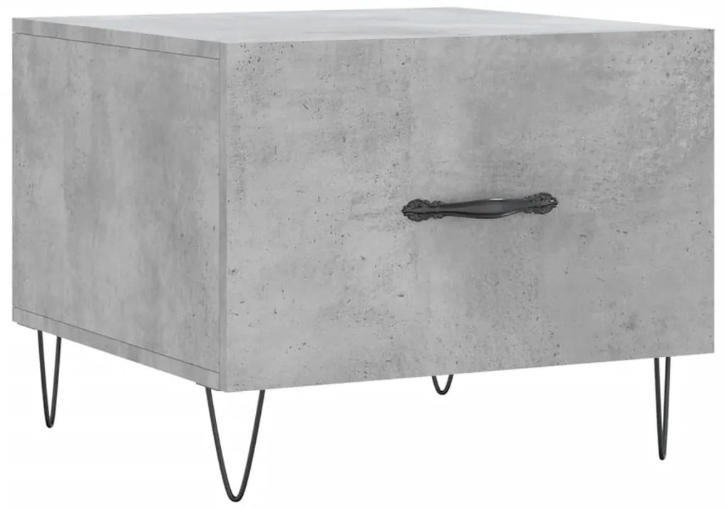 2 db betonszürke szerelt fa dohányzóasztal 50 x 50 x 40 cm