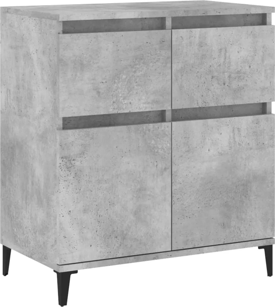 vidaXL betonszürke szerelt fa tálalószekrény 60 x 35 x 70 cm
