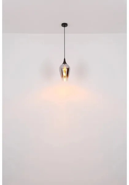 Globo 15552H3 - Csillár zsinóron LAVUS 1xE27/60W/230V átm. 18 cm fekete