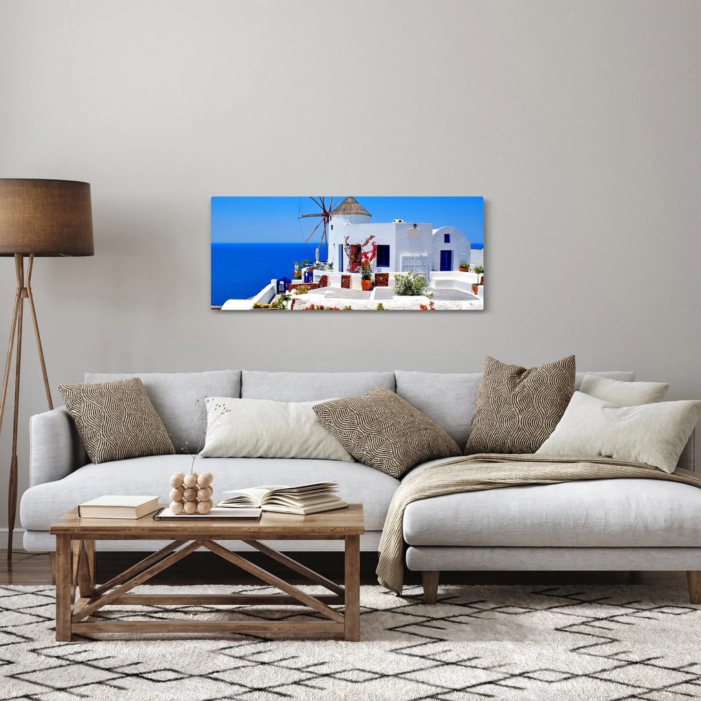 Kép - Kis ház Görögországban (120x50 cm)