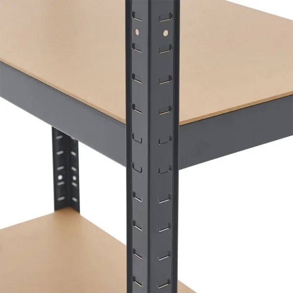 Juskys 2 darabos polc szett - 160x80x40 cm - szürke