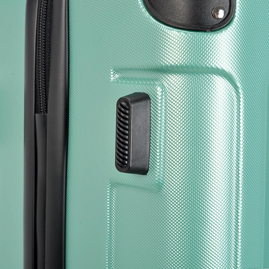 BONTOUR vertical 4 kerekes nagy borönd 76x50,5x29,5cm, púderzöld