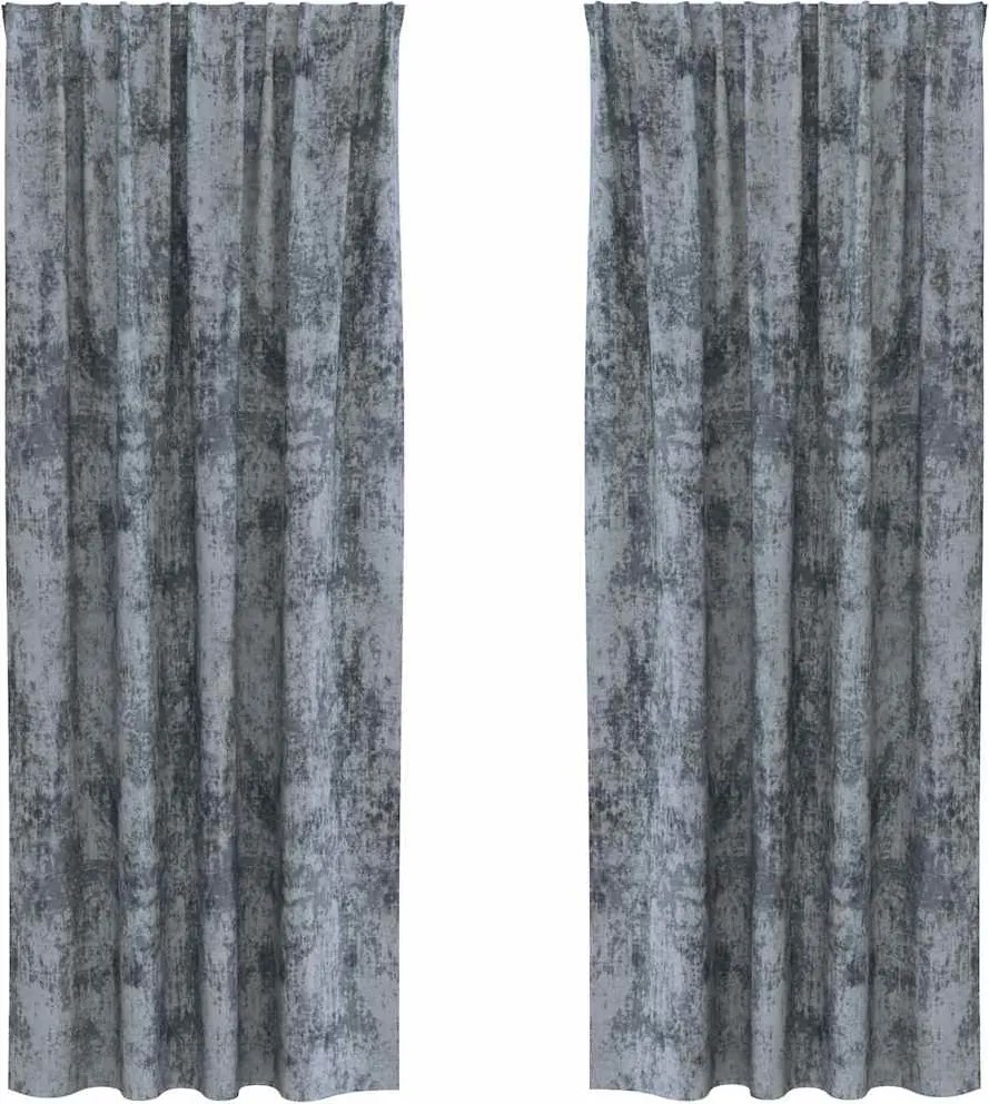 vidaXL Bársonyfüggönyök 2 pcs Ezüst Szürke 245 x 140 cm Bársony