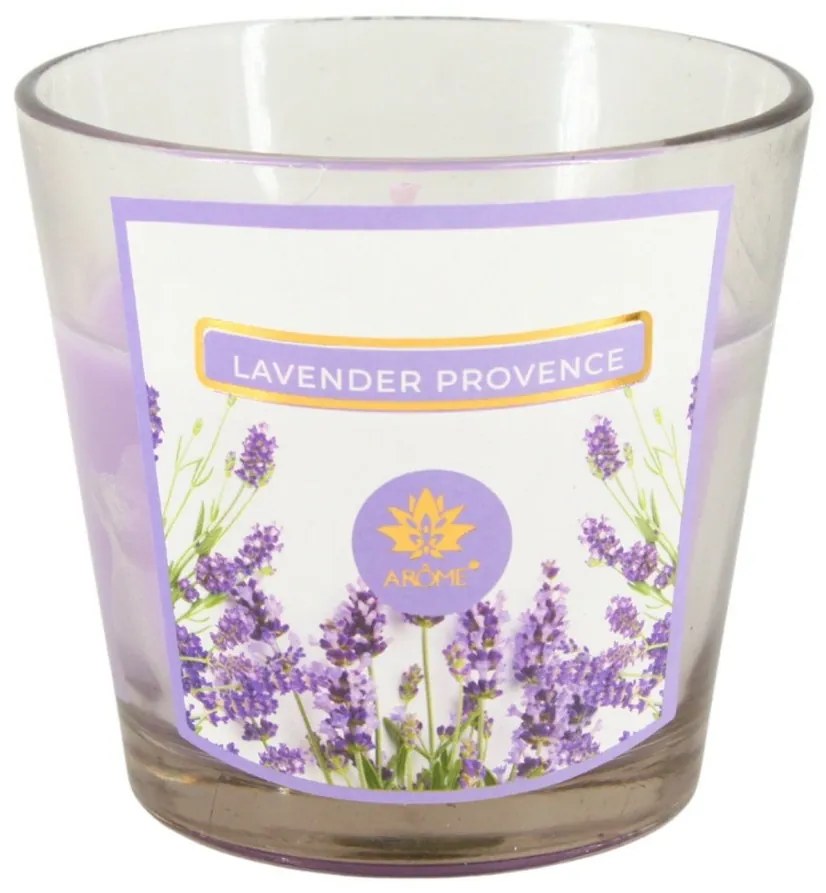 Aroma Lavender Provence Illatgyertya  üvegpohárban , 120 g