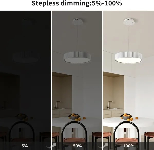 Brilagi - Dimmelhető LED csillár FALCON MODERN LED/30W/230V átm. 40 cm fehér + távirányító
