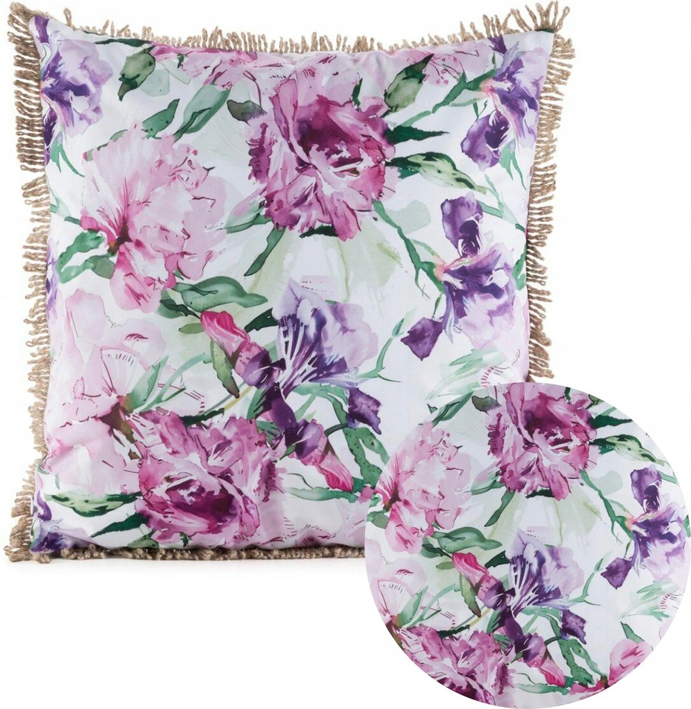 GARDEN/34B vízálló kerti párnahuzat 45x45 cm loft boho virágok
