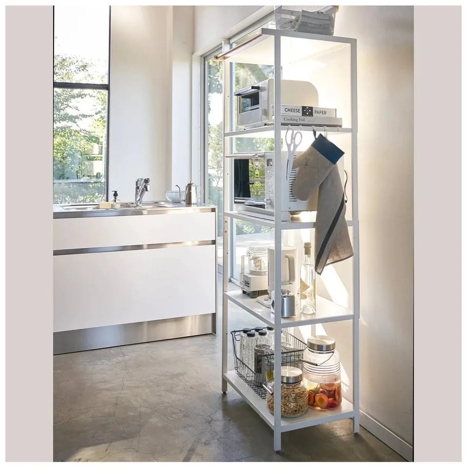 Matt fehér acél polcos állvány 60x170x46,5 cm Tower – YAMAZAKI