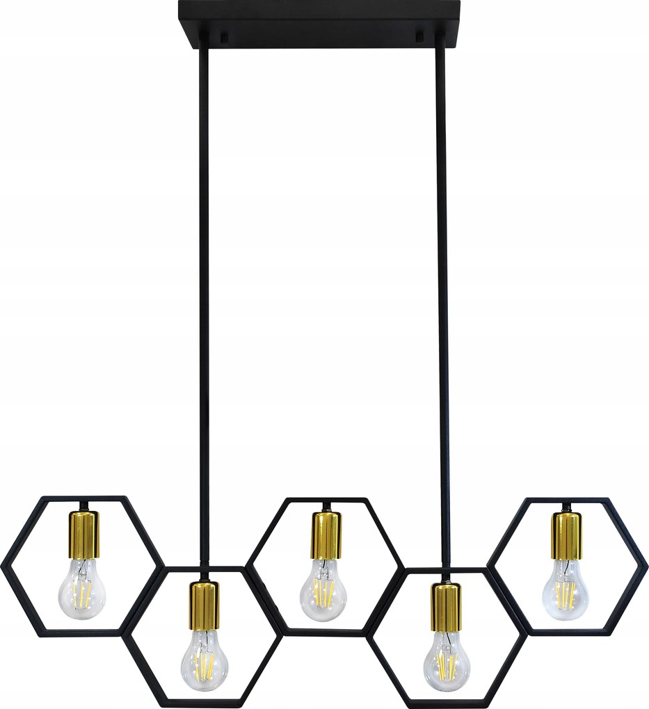 Függőlámpa Polux Honey 5 E27 fénypontok