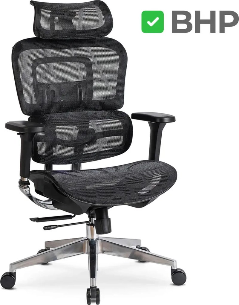 Forgószék ergonomikus kialakítással, fekete színben. NINO