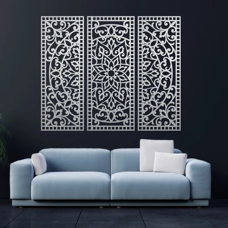 Faldekoráció háromrészes mandala panel | AURELIA
