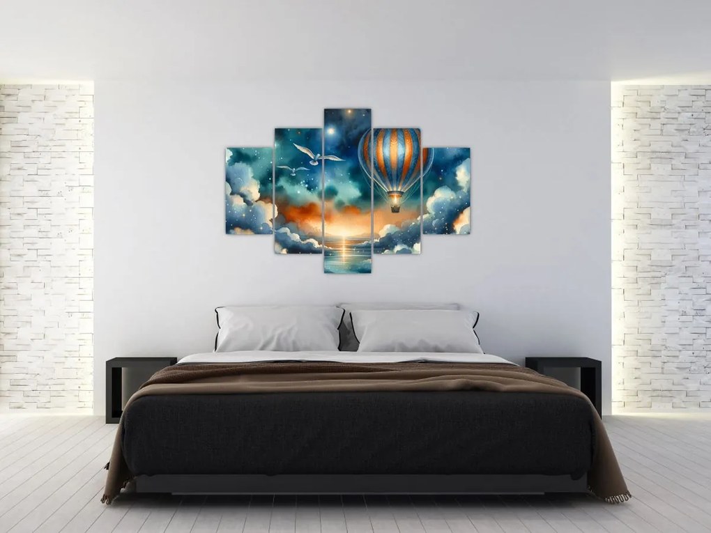 Kép - Repülés az éjjeli ég alatt (150x105 cm)