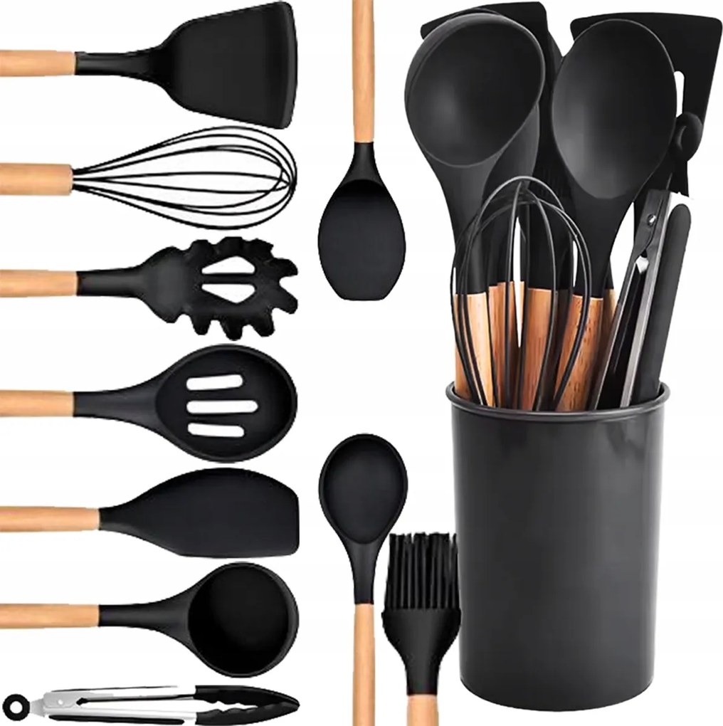 Konyhai edénykészlet Akcesoria Szilikon 12db-os Tároló fogó