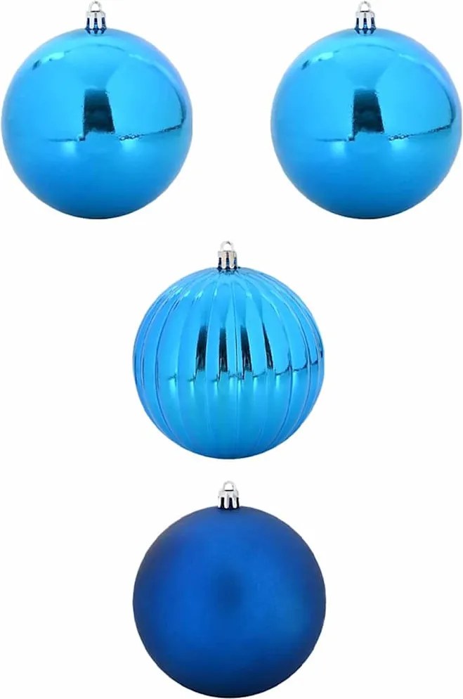 vidaXL Karácsonyi Díszgömb Készlet XXL 4 pcs Kék Műanyag