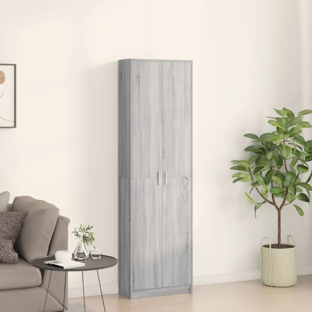 Szürke Sonoma Szekrény 55x25x189 cm Szerelt fa