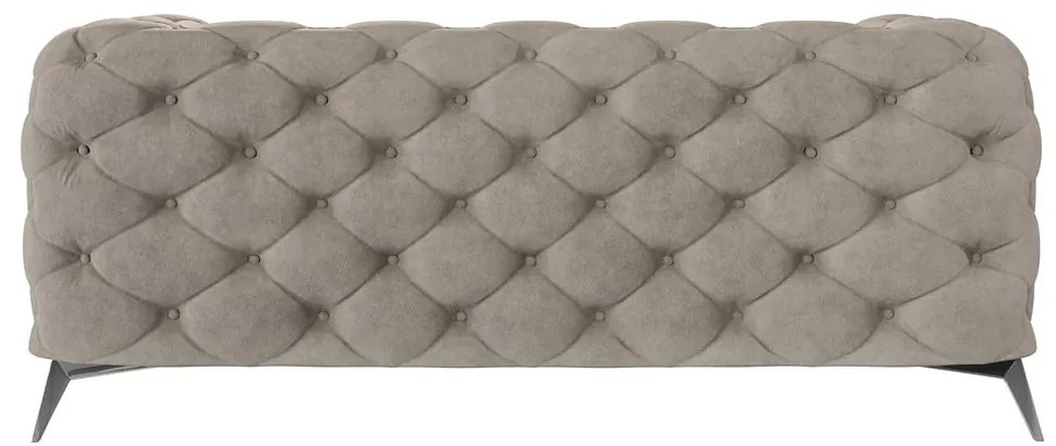 Szürkésbézs bársony kanapé 185 cm Chelsea – Ropez