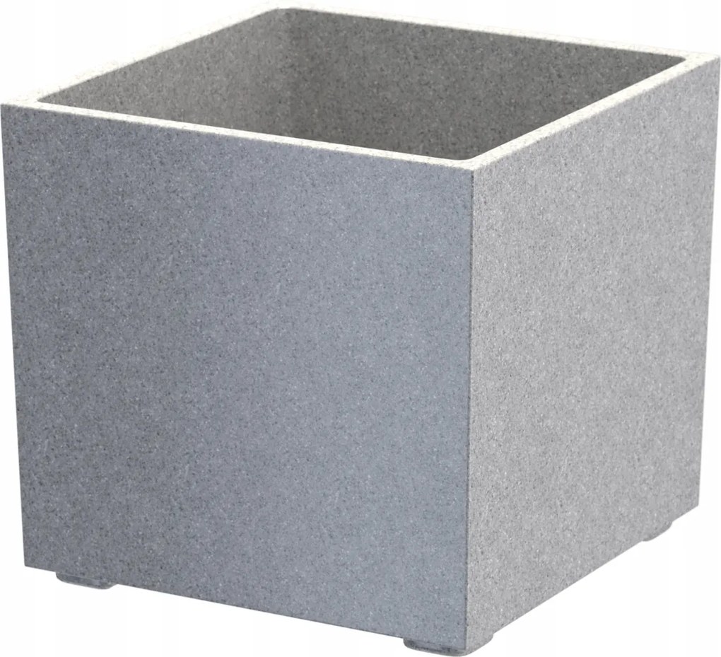 Argos M Négyzet Alakú Gránit Virágtartó, teraszra, Szürke