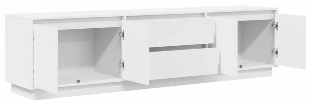 fehér TV-szekrény LED-lámpákkal 193,5x41x50 cm