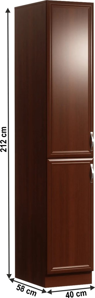 Élelmiszer szekrény D40SP, dió Milano, bal, SICILIA