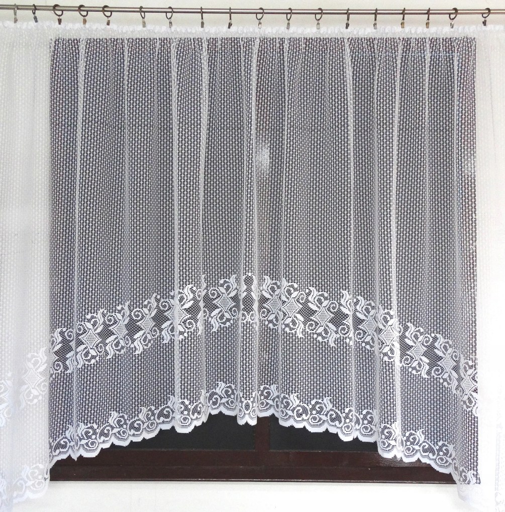 Mg Függöny 7131 Fehér Ív 350X160 kész szalaggal