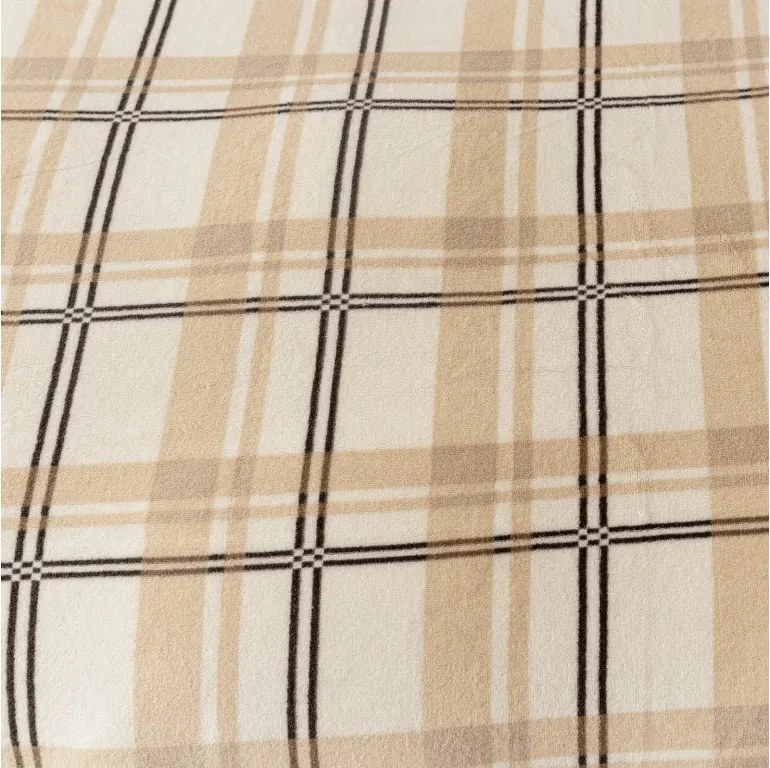 Mikroplüss lepedő PLAID 90x200 cm krém színű