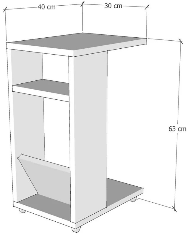 Filinta Anthracite kisasztal