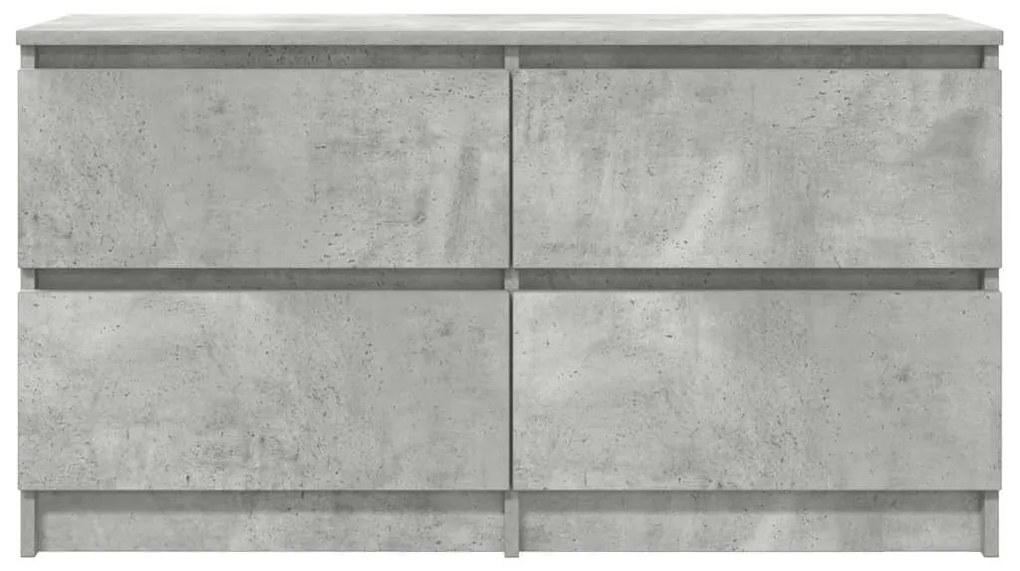 betonszürke szerelt fa TV-szekrény 100x35x54 cm