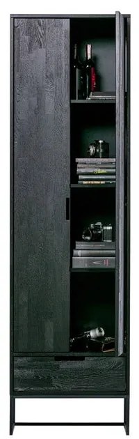 Fekete kőrisfa ruhásszekrény 60x210 cm Silas – WOOOD