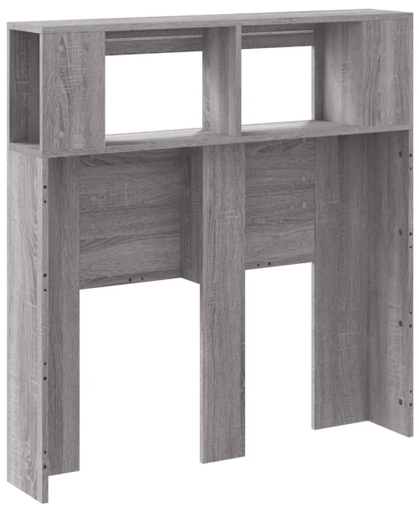 szürke sonoma szerelt fa LED-es fejtámla 100x18,5x103,5 cm