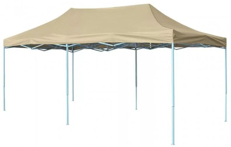 Összecsukható, felállítható sátor 3 x 6 m krémfehér