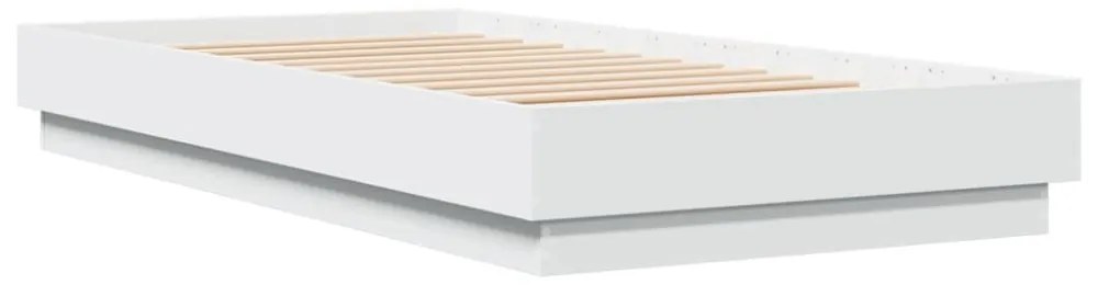 fehér ágykeret LED-világítással 75 x 190 cm