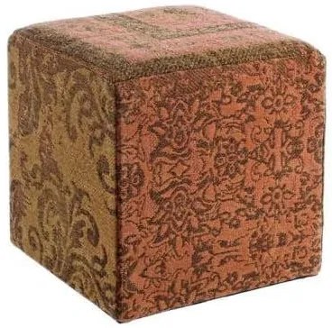 TWIST narancssárga patchwork puff 40x40