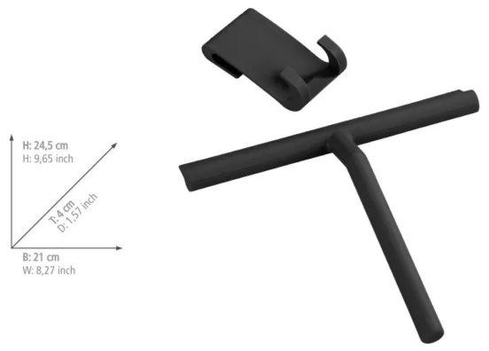 WENKO 24171100 - Zuhanylehúzó MOLA 21x24,5 cm rozsdamentes acél/fekete