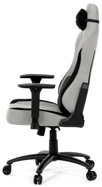 Gamer szék hintamechanikával, ezüst szövetkárpittal. KA-F12 SIL2