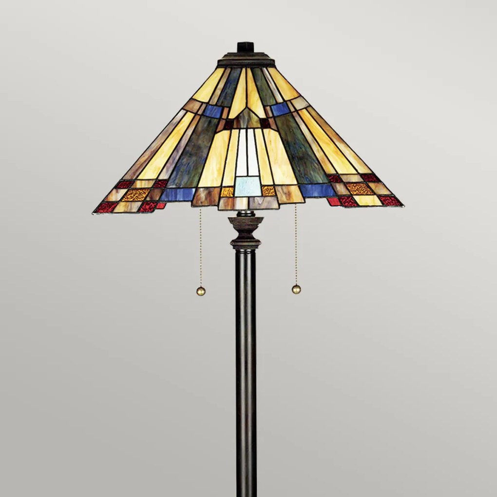 Quoizel INGLENOOK QZ-INGLENOOK-FL Tiffany Állólámpa 2x60W/E27