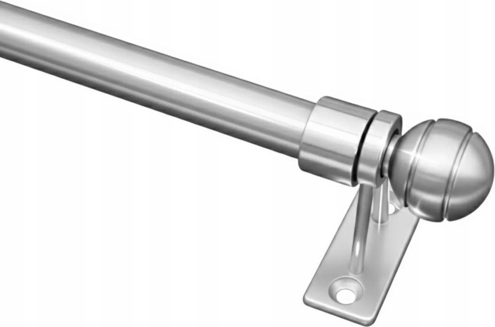 Mini függönyrúd, fém, kihúzható, nikkel színű, Davi Imperia, 120-200 cm