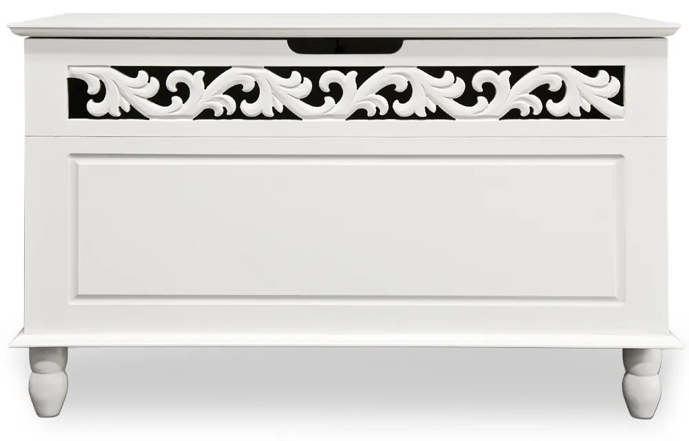 JERSEY fa láda, 80x40x48cm, fehér Casaria