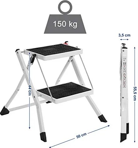 2 lépcsős létra max. terhelhetőség 150 kg-ig