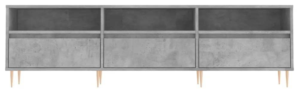 betonszürke szerelt fa TV-szekrény 150x30x44,5 cm
