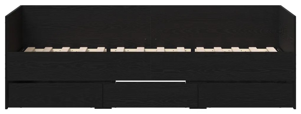 Napágy Fekete tölgy Szerelt fa 90 x 200 cm Tartós Napágy