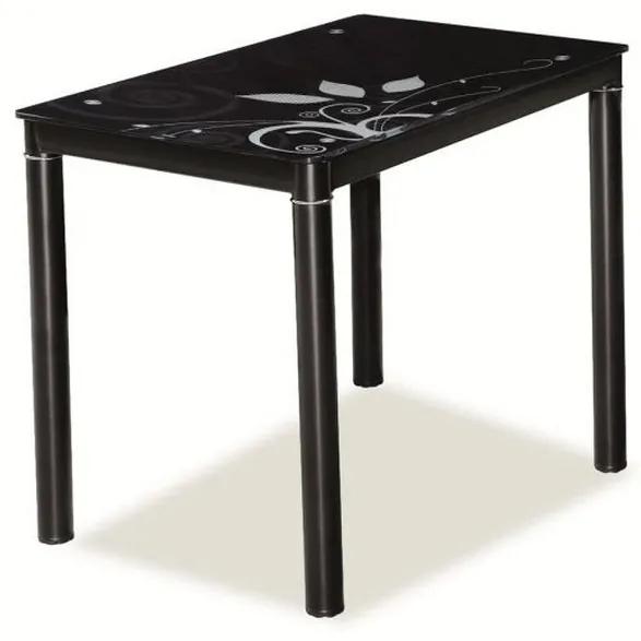 étkező Asztal DOM, 75x60x80, fekete