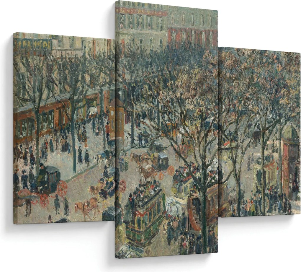 Kép - Camille Pissarro, Boulevard des Italiens, Morning, Sunlight, reprodukciók (90x60 cm)
