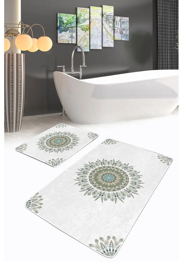 Fehér fürdőszobai kilépő szett 2 db-os 60x100 cm – Mila Home