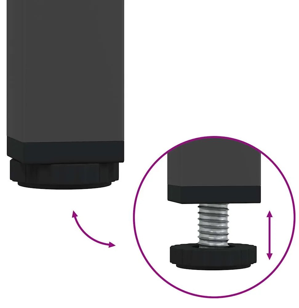 vidaXL fekete hidegen hengerelt acél tálalószekrény 101,5x39x73,5 cm