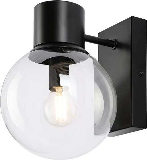 Fali lámpa SFERIO 1xE14/5W/230V fekete/átlátszó