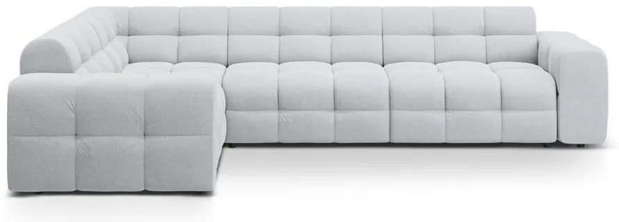Világosszürke sarokkanapé (bal oldali-L alakú) Kendal – Micadoni