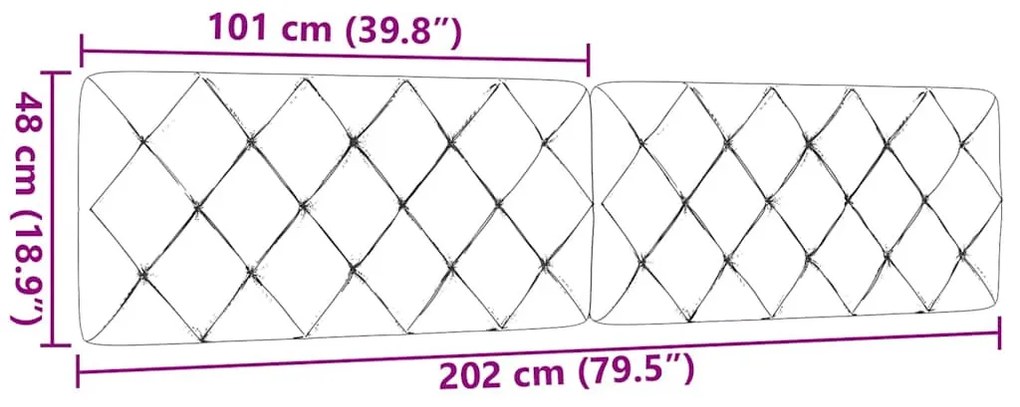 sötétbarna szövet fejtámla párna 200 cm