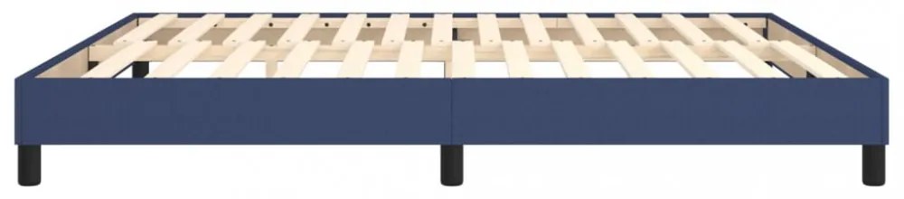 kék szövet rugós ágykeret 180 x 200 cm